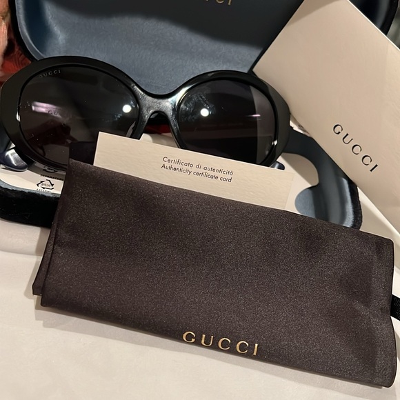 NWT Authentic GUCCI Full Inclusion  Sunglasses Oval Shape new with tags ATTACHED - Picture 13 of 16